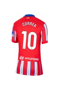 Atletico Madrid Angel Correa #10 Voetbaltruitje Thuis tenue Dames 2024-25 Korte Mouw